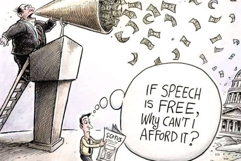 corporate money in politics cartoon